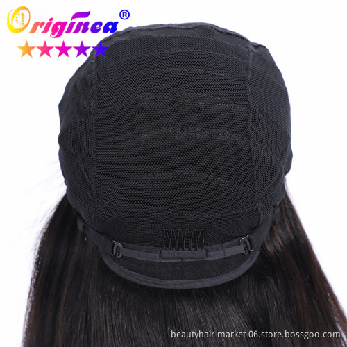 Factory wholesale 200 density Indian human shy hair full lace wig perruque indetectable